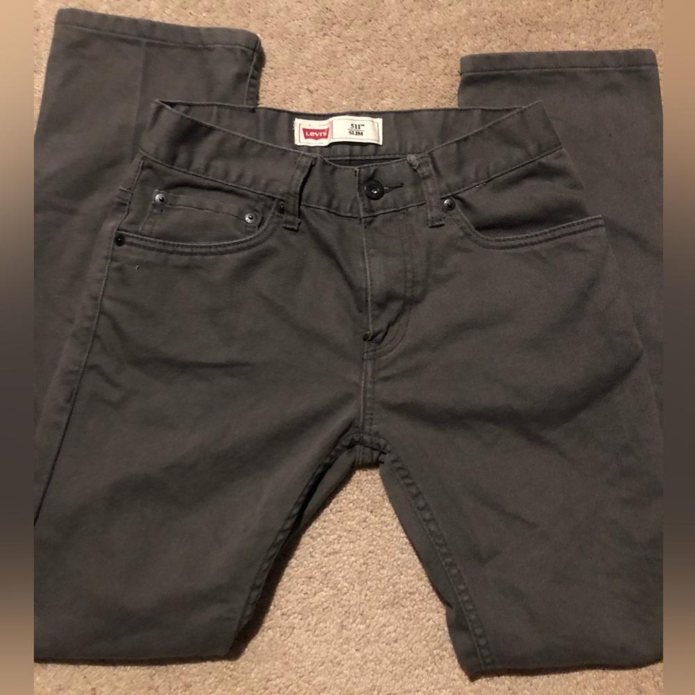 Boys Levi’s 511 Gray jeans sz 28x28 Slim Fit